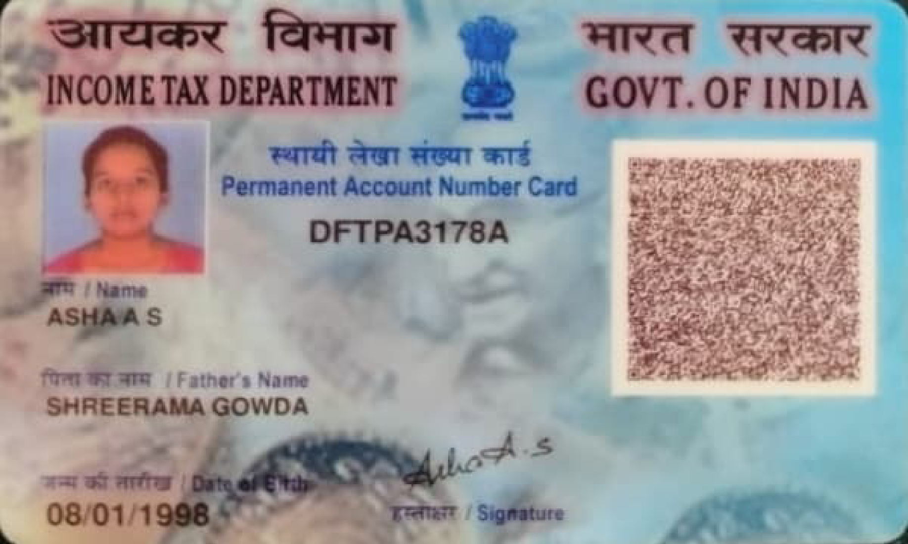 Income Tax Permanent Account Number Card